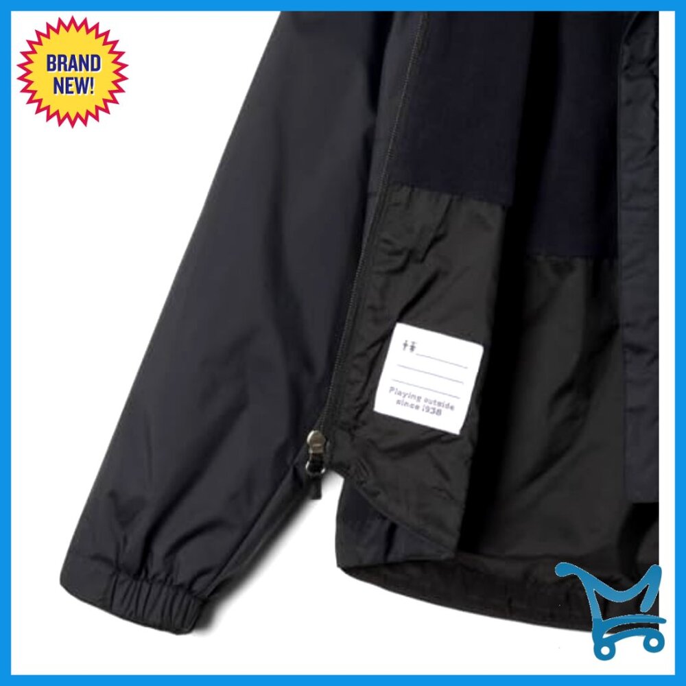 Girls Waterproof Fleece-Lined Rain Jacket with Adjustable Hood - Picture 3 of 6